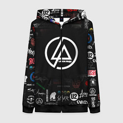 Толстовка на молнии женская LINKIN PARK, цвет: 3D-черный