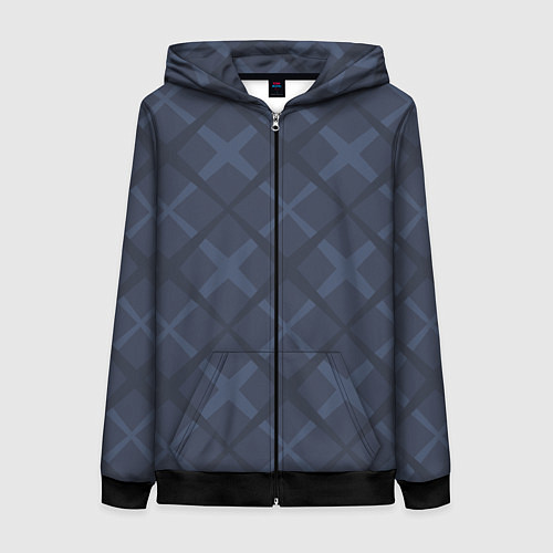 Женская толстовка на молнии Геометрический узор / 3D-Черный – фото 1