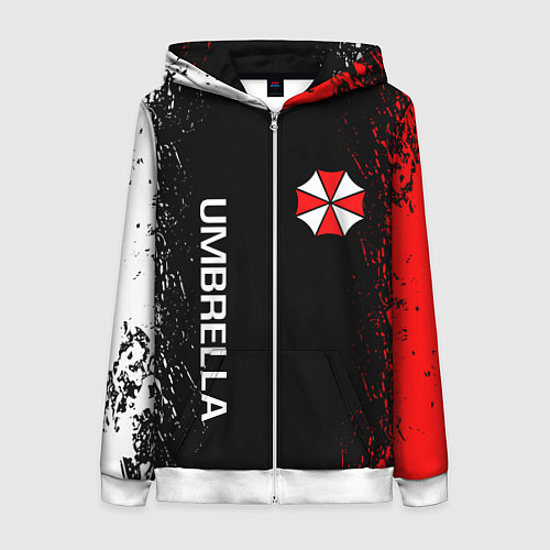 Женская толстовка на молнии RESIDENT EVIL UMBRELLA / 3D-Белый – фото 1