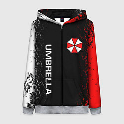 Толстовка на молнии женская RESIDENT EVIL UMBRELLA, цвет: 3D-меланж