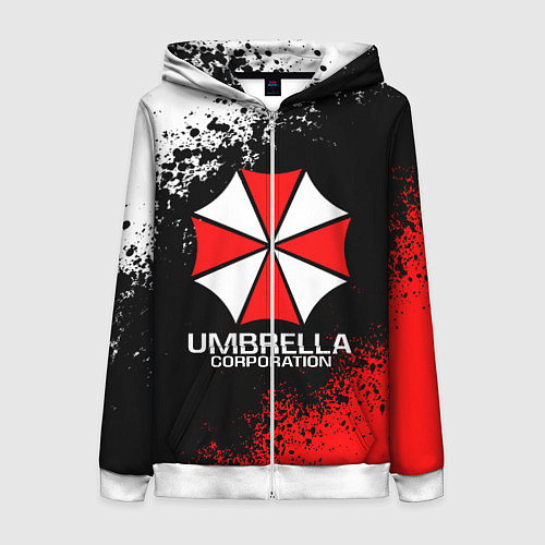 Женская толстовка на молнии RESIDENT EVIL UMBRELLA / 3D-Белый – фото 1