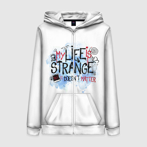 Женская толстовка на молнии LIFE IS STRANGE / 3D-Белый – фото 1