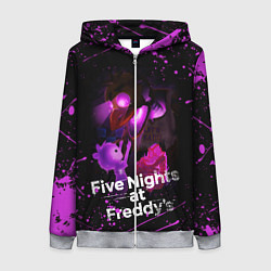 Толстовка на молнии женская FIVE NIGHTS AT FREDDYS, цвет: 3D-меланж