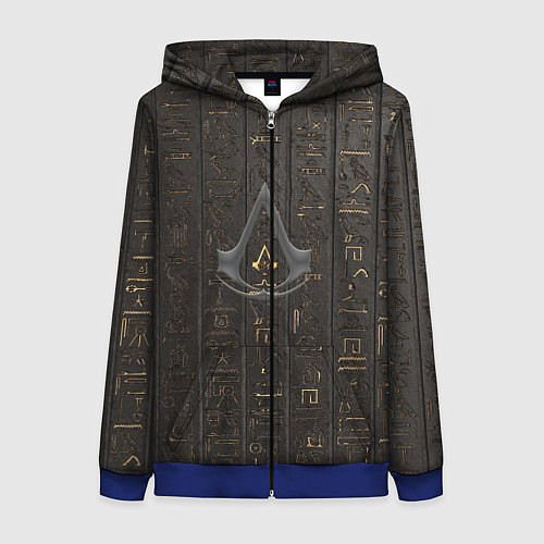 Женская толстовка на молнии Assassin's Creed / 3D-Синий – фото 1