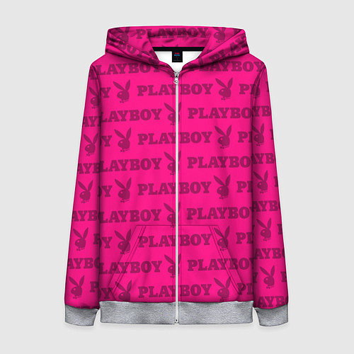 Женская толстовка на молнии PLAYBOY / 3D-Меланж – фото 1