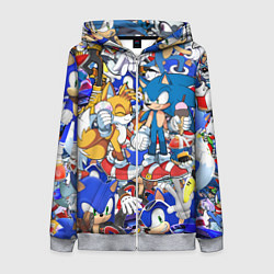 Женская толстовка на молнии SONIC PATTERN