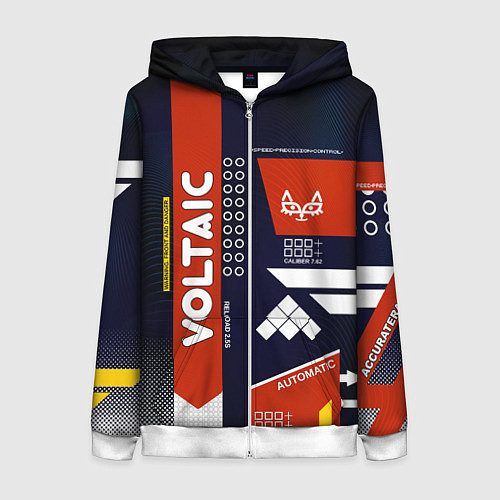 Женская толстовка на молнии Кровавый спорт / 3D-Белый – фото 1