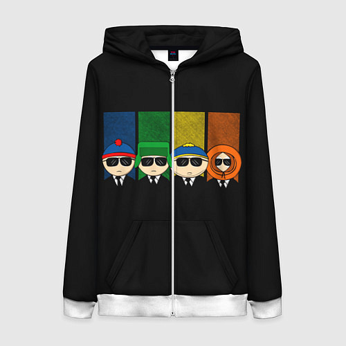 Женская толстовка на молнии South Park / 3D-Белый – фото 1