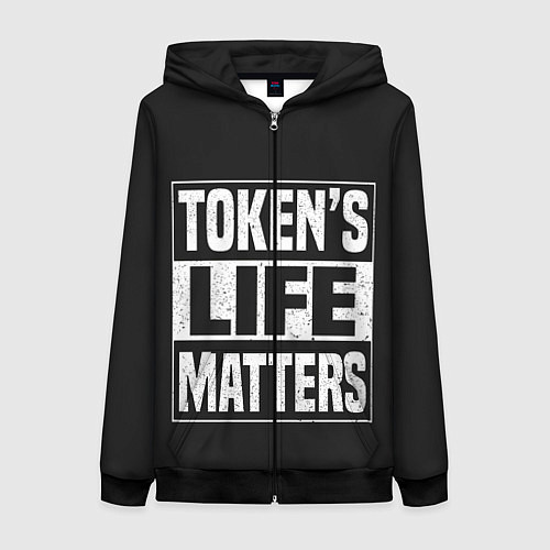 Женская толстовка на молнии TOKENS LIFE MATTERS / 3D-Черный – фото 1