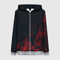 Женская толстовка на молнии RED STRIPES