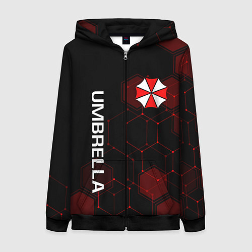 Женская толстовка на молнии UMBRELLA CORP / 3D-Черный – фото 1