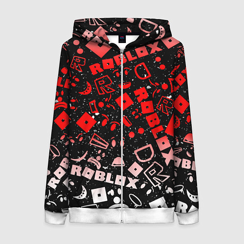 Женская толстовка на молнии Roblox / 3D-Белый – фото 1