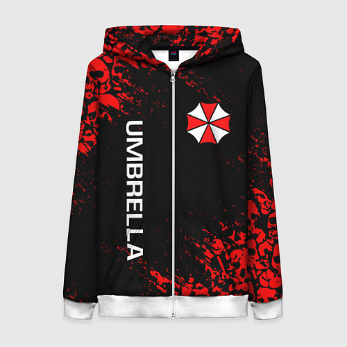 Женская толстовка на молнии UMBRELLA CORP / 3D-Белый – фото 1