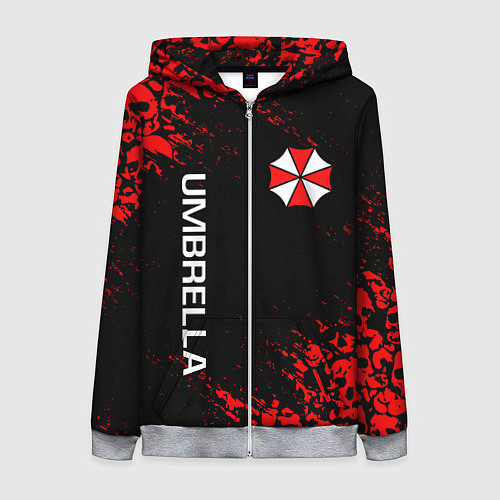 Женская толстовка на молнии UMBRELLA CORP / 3D-Меланж – фото 1
