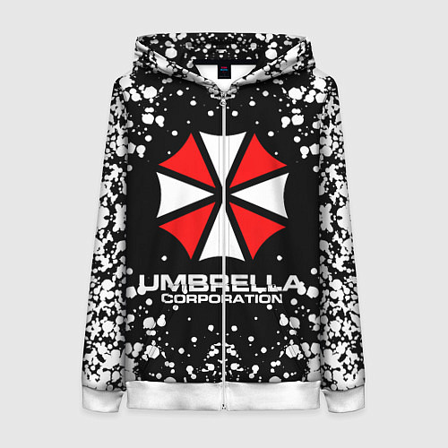 Женская толстовка на молнии Umbrella Corporation / 3D-Белый – фото 1