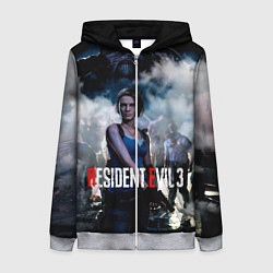 Толстовка на молнии женская RESIDENT EVIL 3, цвет: 3D-меланж