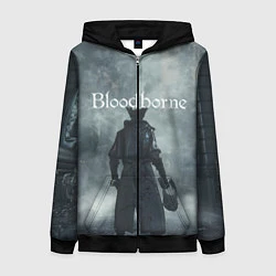 Толстовка на молнии женская Bloodborne, цвет: 3D-черный