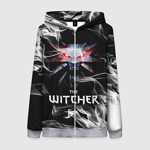 Женская толстовка на молнии ВЕДЬМАК / 3D-Меланж – фото 1