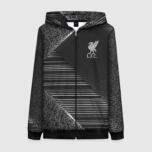 Женская толстовка на молнии Liverpool F C / 3D-Черный – фото 1