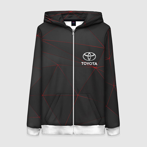 Женская толстовка на молнии TOYOTA / 3D-Белый – фото 1