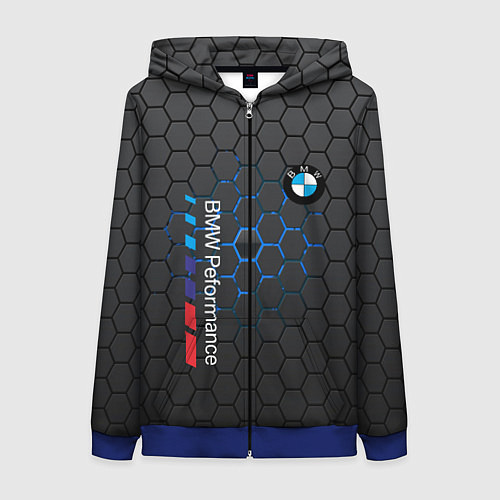Женская толстовка на молнии BMW / 3D-Синий – фото 1