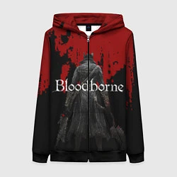 Толстовка на молнии женская Bloodborne, цвет: 3D-черный