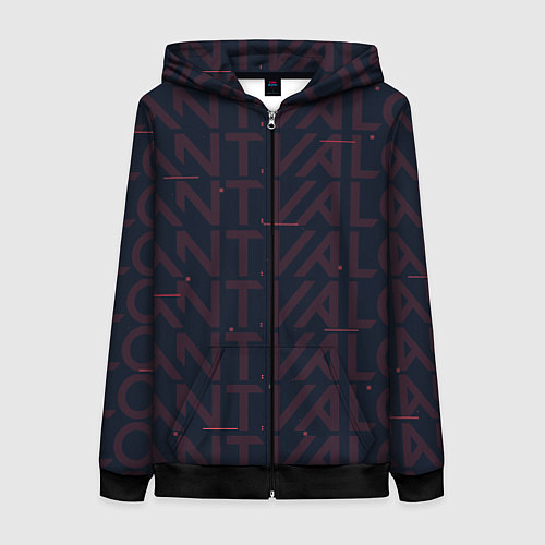 Женская толстовка на молнии Valorant art / 3D-Черный – фото 1