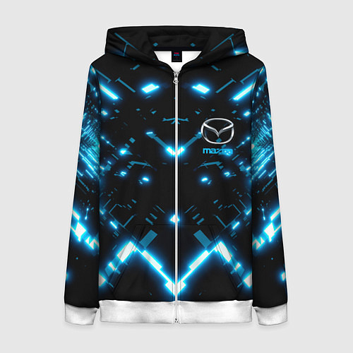 Женская толстовка на молнии MAZDA / 3D-Белый – фото 1