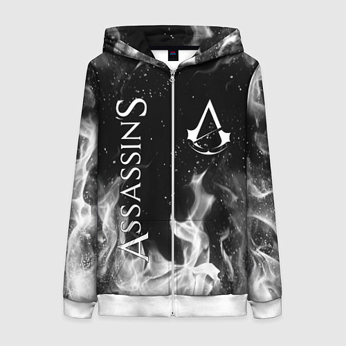 Женская толстовка на молнии ASSASSINS CREED / 3D-Белый – фото 1