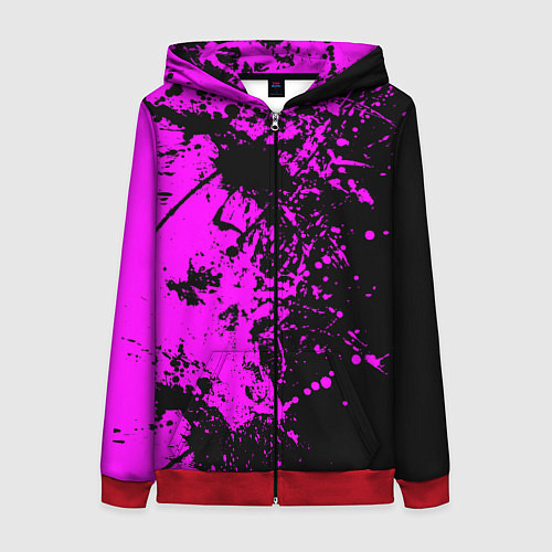 Женская толстовка на молнии Чёрная магия / 3D-Красный – фото 1