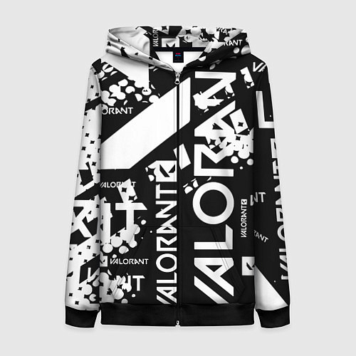 Женская толстовка на молнии Valorant / 3D-Черный – фото 1