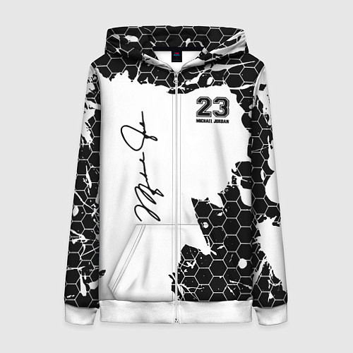 Женская толстовка на молнии Michael Jordan 23 / 3D-Белый – фото 1