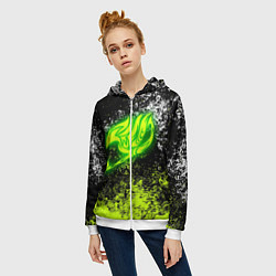 Толстовка на молнии женская FAIRY TAIL, цвет: 3D-белый — фото 2