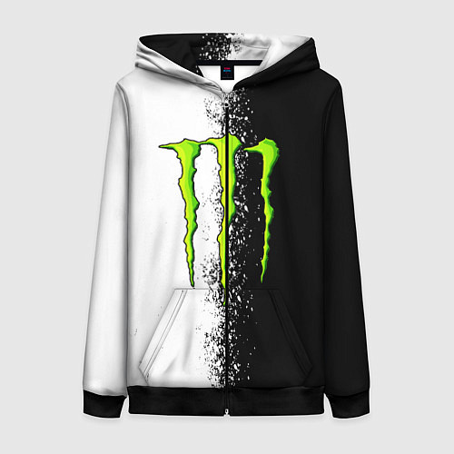 Женская толстовка на молнии MONSTER ENERGY / 3D-Черный – фото 1