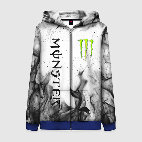 Женская толстовка на молнии MONSTER ENERGY / 3D-Синий – фото 1