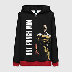 Толстовка на молнии женская One Punch Man, цвет: 3D-красный