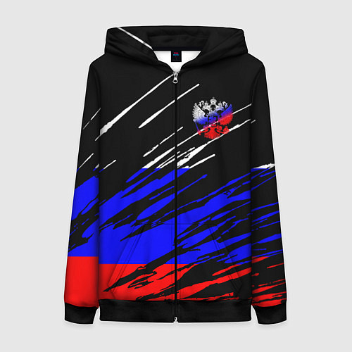 Женская толстовка на молнии Русский Стиль / 3D-Черный – фото 1