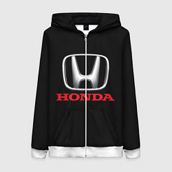 Толстовка на молнии женская HONDA, цвет: 3D-белый