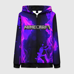 Толстовка на молнии женская MINECRAFT, цвет: 3D-черный
