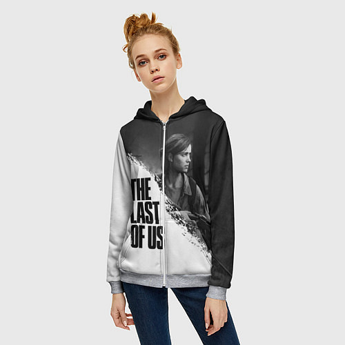 Женская толстовка на молнии THE LAST OF US 2 / 3D-Меланж – фото 3