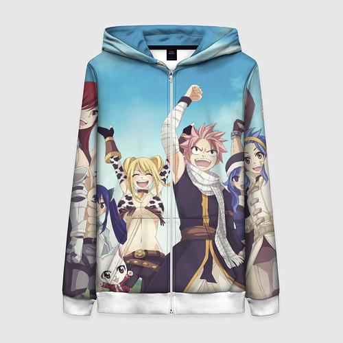 Женская толстовка на молнии FAIRY TAIL ХВОСТ ФЕИ / 3D-Белый – фото 1