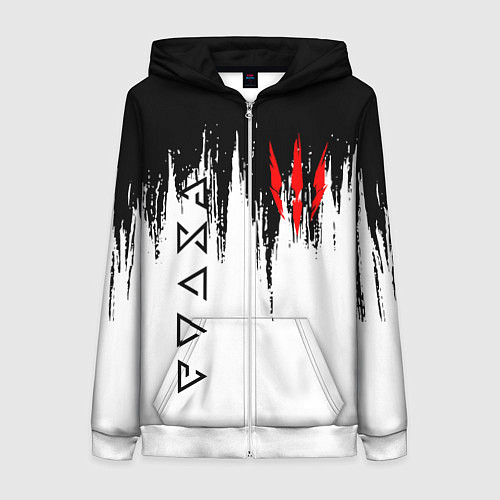 Женская толстовка на молнии The Witcher / 3D-Белый – фото 1