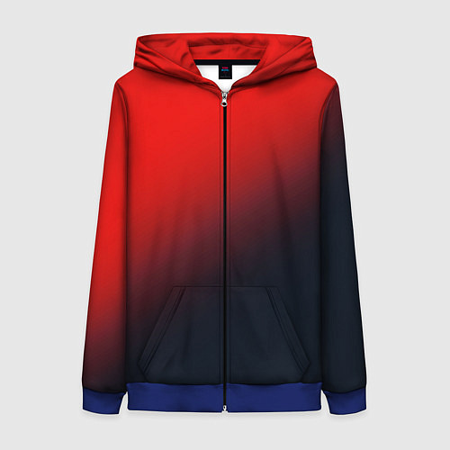 Женская толстовка на молнии RED / 3D-Синий – фото 1