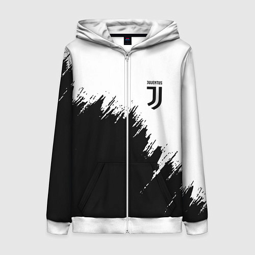 Женская толстовка на молнии JUVENTUS / 3D-Белый – фото 1