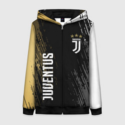 Толстовка на молнии женская JUVENTUS, цвет: 3D-черный