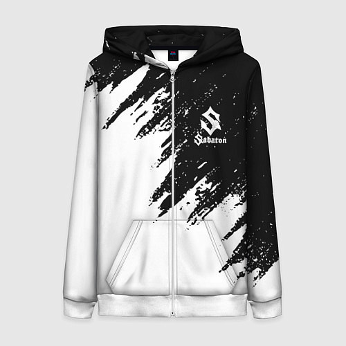 Женская толстовка на молнии Sabaton / 3D-Белый – фото 1