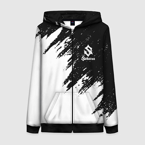 Женская толстовка на молнии Sabaton / 3D-Черный – фото 1