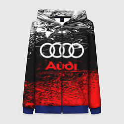 Толстовка на молнии женская AUDI, цвет: 3D-синий