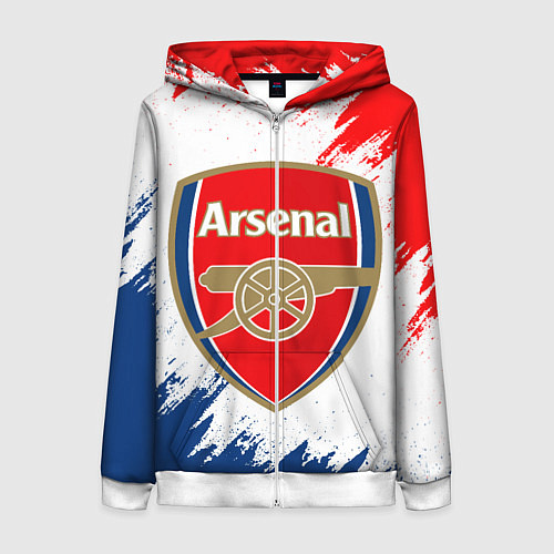 Женская толстовка на молнии ARSENAL / 3D-Белый – фото 1