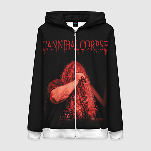 Женская толстовка на молнии Cannibal Corpse 6 / 3D-Белый – фото 1